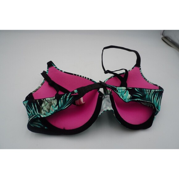 Victoria Secret Pink Brand Tropical Print Palm Leaf Design Padded Bra Size 34D - Picture 5 of 8